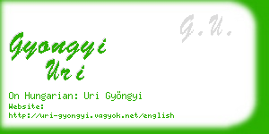 gyongyi uri business card