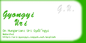 gyongyi uri business card